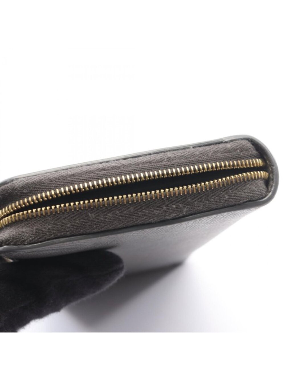Celine Round Wallet Large Zipped Gray Leather Large - Picture 7 of 9